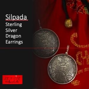 Silpada Sterling Silver Dragon Earrings